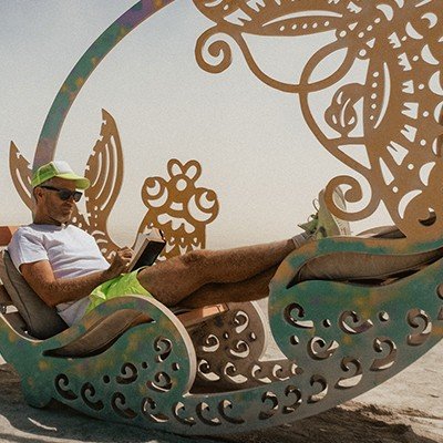 Stijn Van de Voorde schrijft gedichten op Burning Man